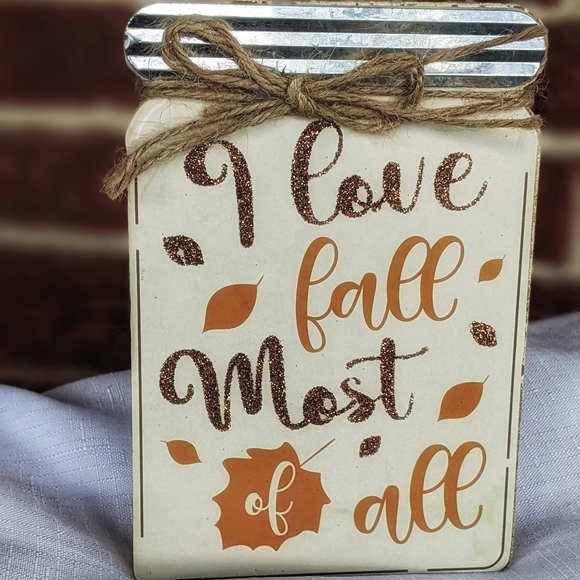 Adorable 🍁FALL🍁 Mason Jar Home Decor Accent - Picture 13 of 14
